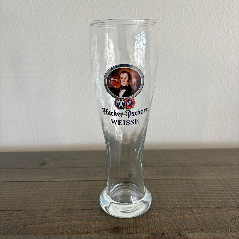 Hacker Pschorr Weisse German Pilsner Beer Glass 0.5 L Swirl Barware Germany